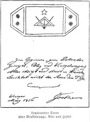 Shining Star over Square and Compass and Lead
